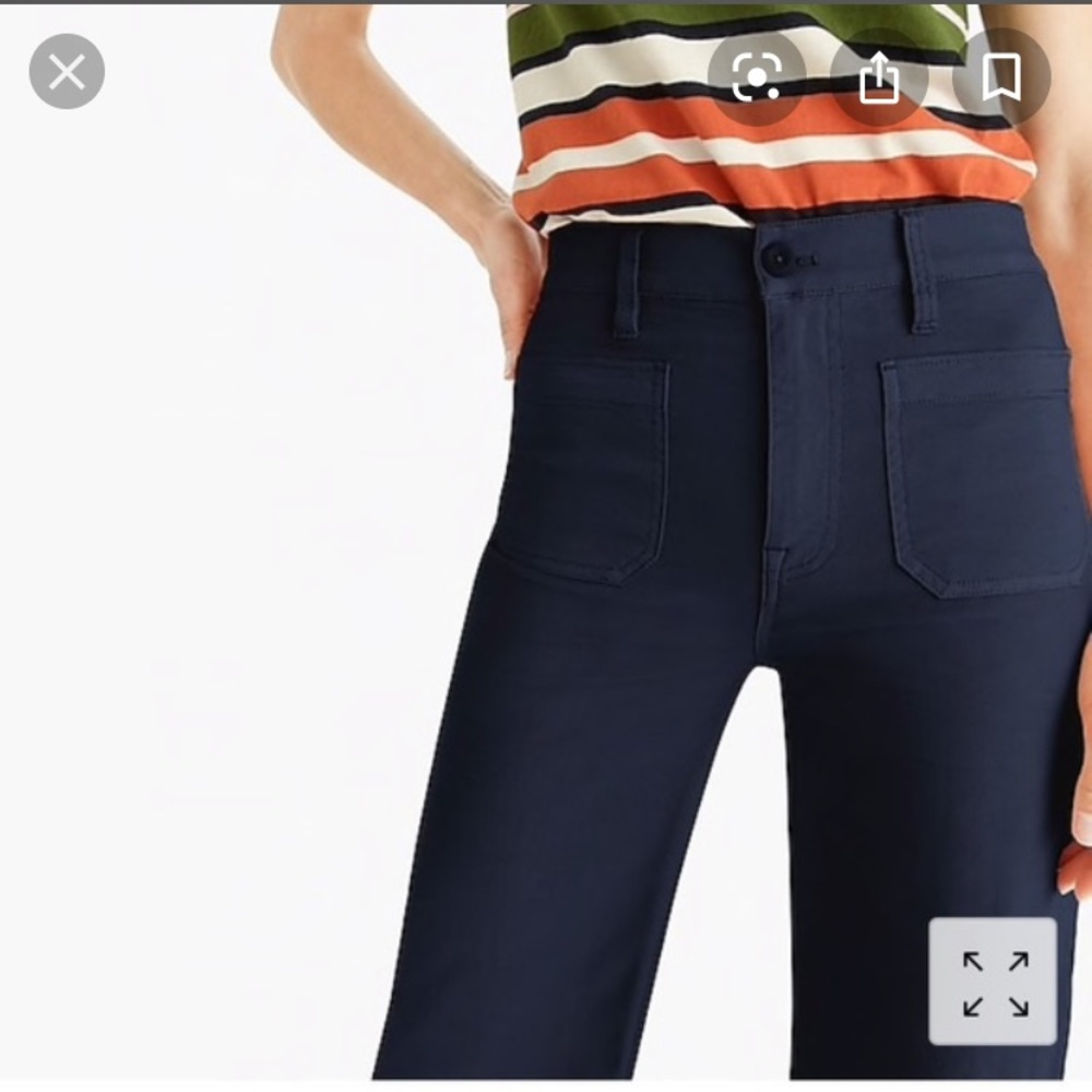 J.CREW Petite Point Sur washed wide-leg pant